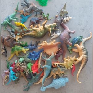 Large lot of Various Dinosaur plastic toys dinos